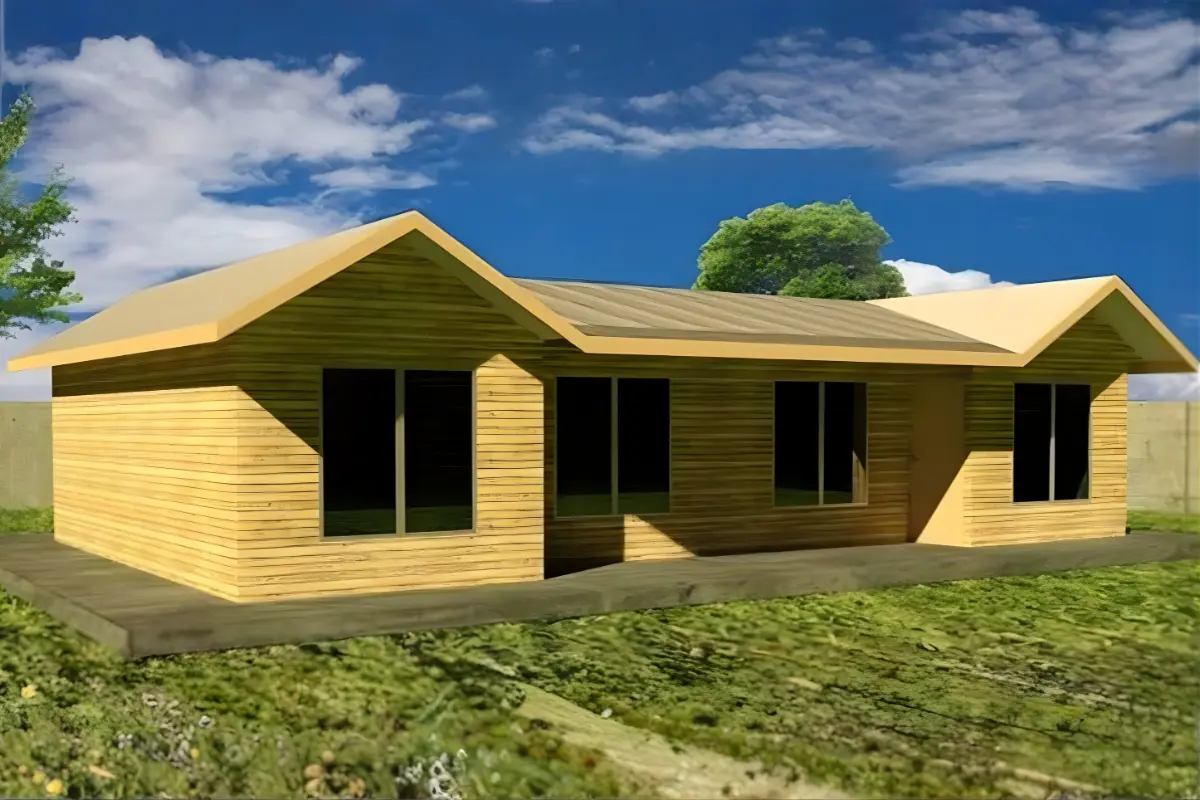 Casa Prefabricada 84 m² con Techo 6 Aguas